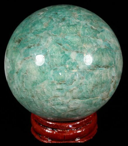 Polished Amazonite Crystal Sphere - Madagascar #51601